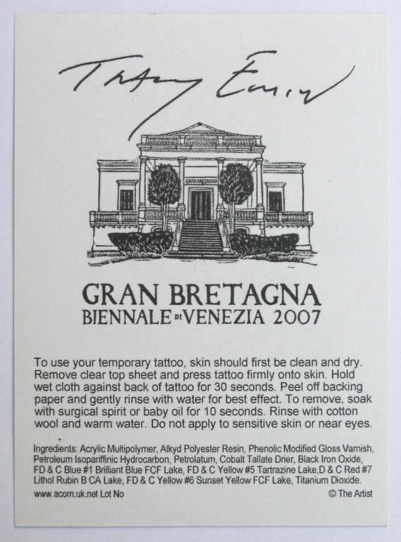 TRACEY EMIN, multiple Tattoo, Biennale Venice 2007 kopen? Bied vanaf 1!