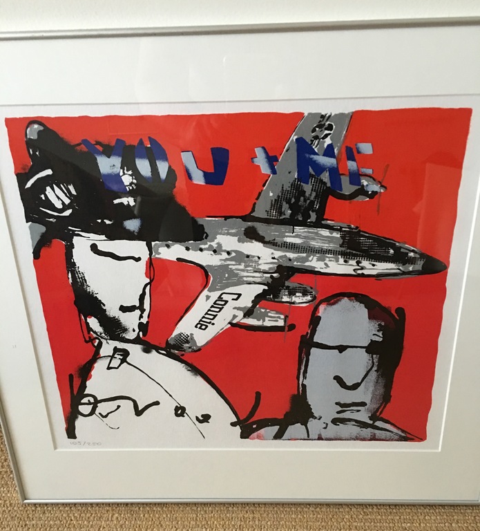 Herman Brood. Kleurenlitho nummer 2/125, origineel met certificaat, titel: Jumbo kopen? Bied vanaf 450!