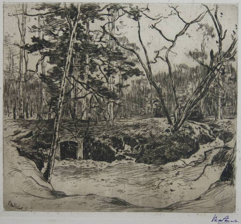 Willem de Zwart: Ets, Landschap bij Soestdijk kopen? Bied vanaf 50!