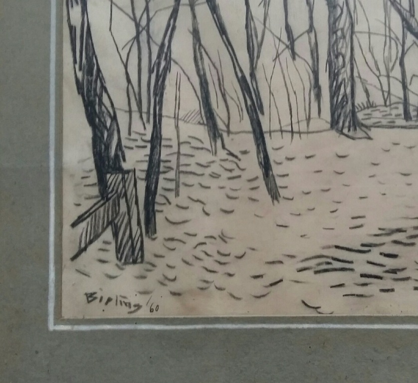 Herman Bieling, houtskooltekening  kopen? Bied vanaf 30!