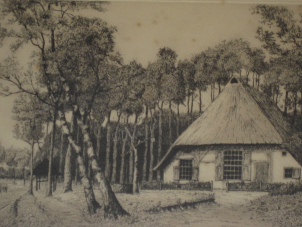 Knappe gesigd. Ets "boerderij Lichtenvoorde Achterhoek" Cor v Woerd 1901-1994 kopen? Bied vanaf 1!