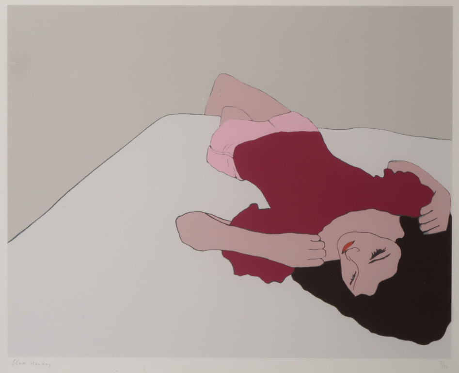 Una Henry: Piezografie, Girl on bed - Ingelijst kopen? Bied vanaf 1!