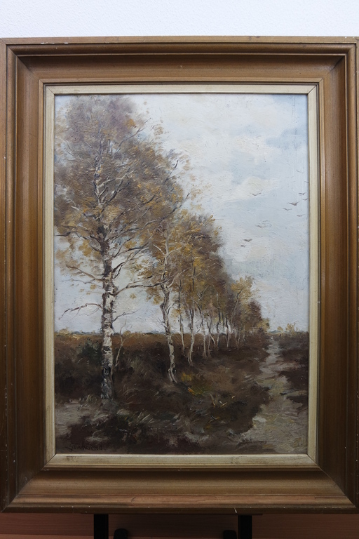 Theo Goedvriend - Bomenlandschap - olieverf op paneel - gesigneerd l.o. kopen? Bied vanaf 249!