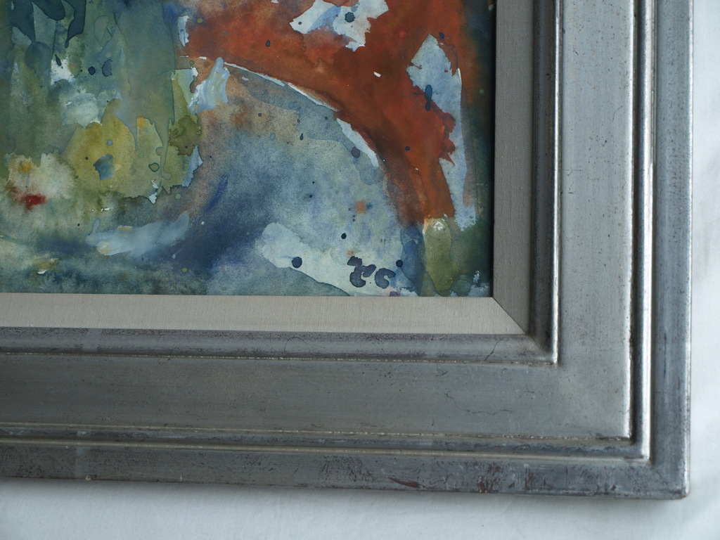 Kees Verwey : Aquarel , Bloemen in gele kan - gesigneerd & ingelijst – 1980 kopen? Bied vanaf 1000!