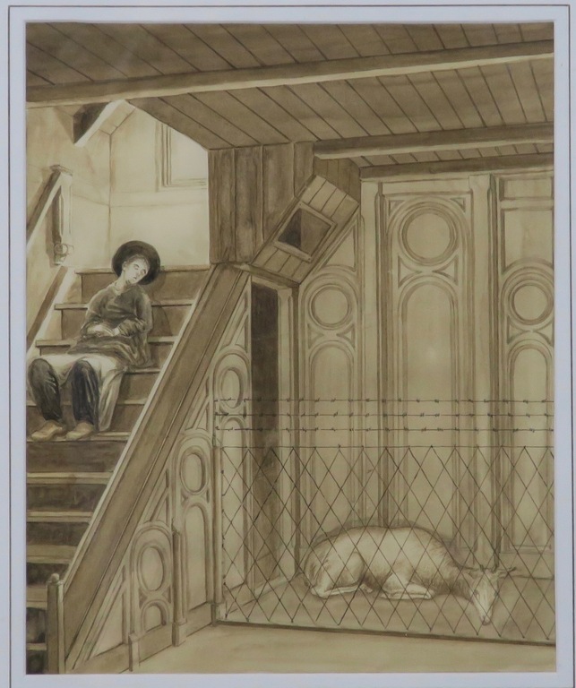 Bernard Verhoeven: Aquarel, Zonder titel - Ingelijst kopen? Bied vanaf 35!