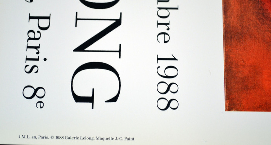 Claude Garache, Ocre III, grote aquatint 1989 + gratis affiche galerie Lelong kopen? Bied vanaf 220!
