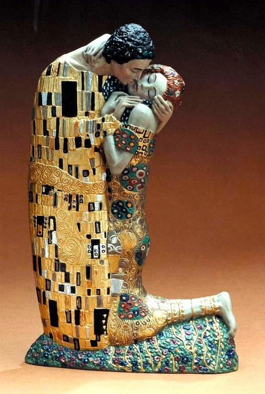 GUSTAV KLIMT, 3D-sculpture: The Kiss (De kus) kopen? Bied vanaf 55!