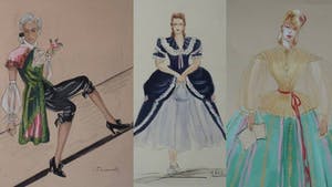 Freddy Wittop - F. Wittop e.a. – 3 kostuumontwerpen – aquarel en potlood kopen? Bied vanaf 1!