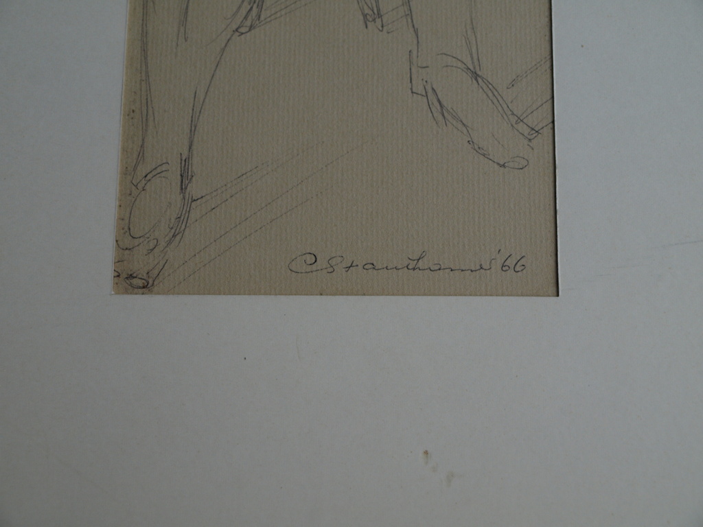 Cephas Stauthamer : Tekening , Naakt op stoel – Gesigneerd – 1966 kopen? Bied vanaf 1!