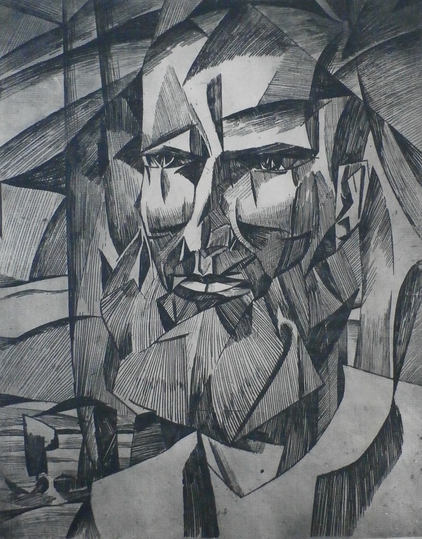 Herman Bieling - Houtsnede - Apostel Petrus - 1928 verkocht voor € 75!