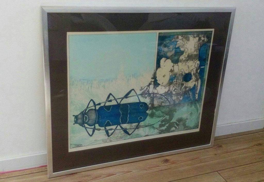 LAATSTE KEER: Georg Hadeler, ingelijste litho 'Blauwe tor', épreuve d'artiste kopen? Bied vanaf 45!