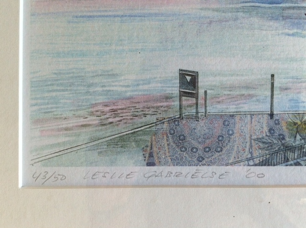 Litho LESLIE GABRIELSE Rotterdam Erasmusbrug 80 x 60 cm-43/50=gesigneerd kopen? Bied vanaf 25!