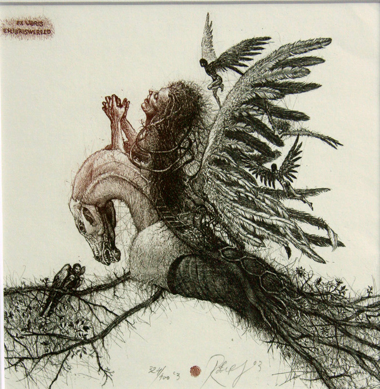 Robert Baramov, droge naald ets, ex libris Pegasus kopen? Bied vanaf 30!