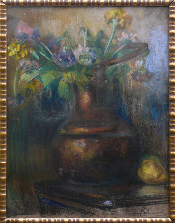 Han Krug: Krijttekening, Stilleven verkocht voor € 50!