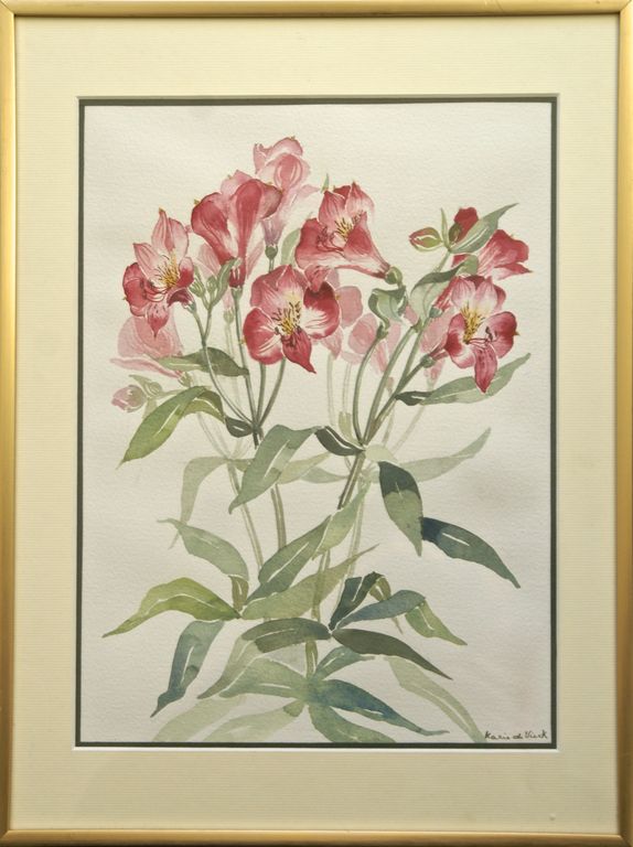 "Fresias" aquareltechniek op papier. kopen? Bied vanaf 1!