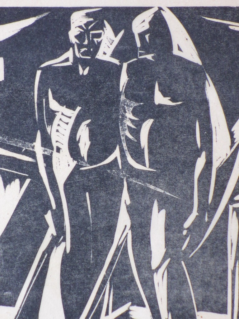 Hildo Krop, Twee arbeiders, Houtsnede kopen? Bied vanaf 40!