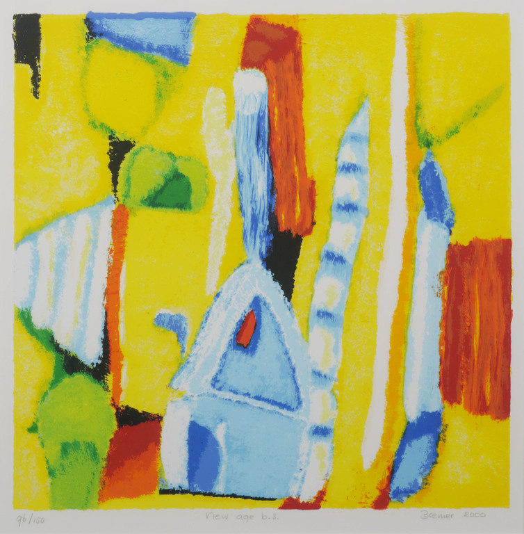 Saskia Bremer: Zeefdruk, New age b.3. - Ingelijst kopen? Bied vanaf 1!