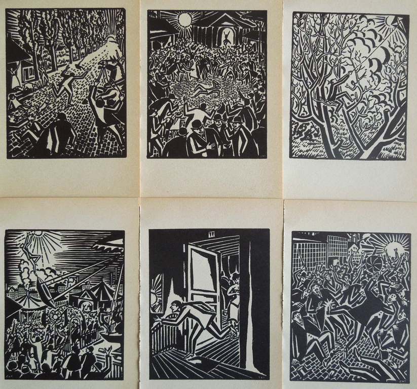 MASEREEL, FRANS - 6 Holzschnitte - Jahr: 1947 verkocht voor € 35!