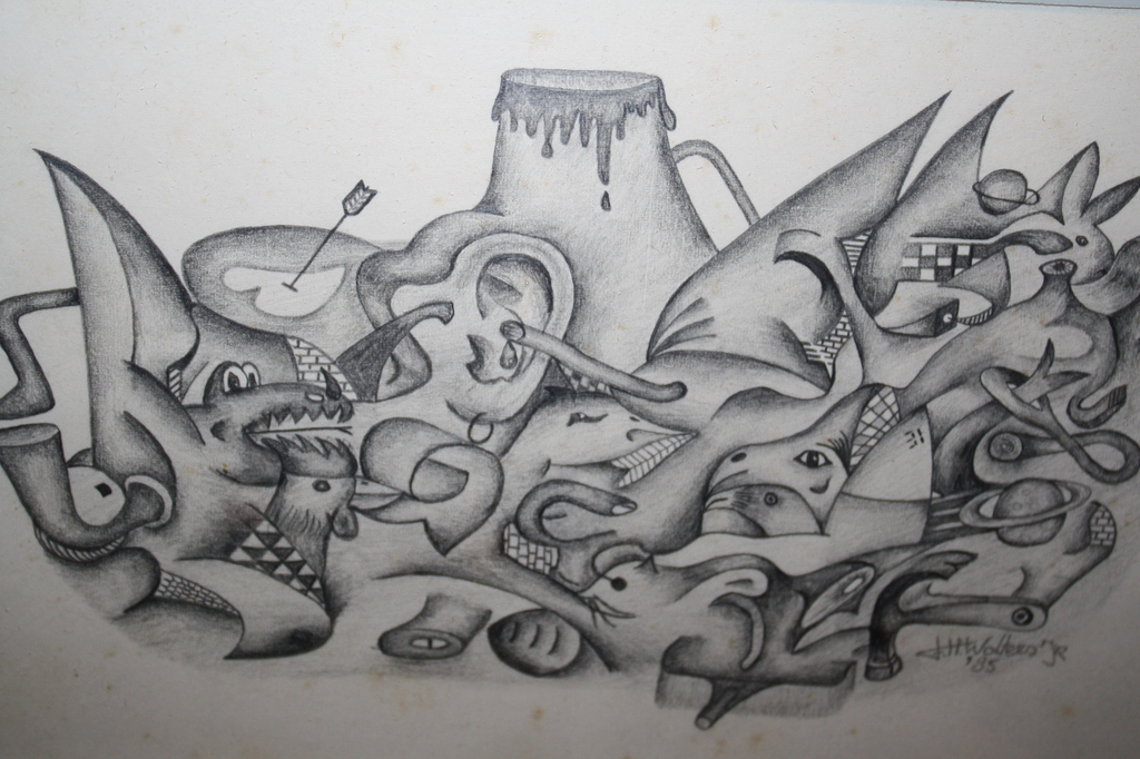 ILLUSIE TEKENING in manier escher door JH WOLTERS kopen? Bied vanaf 1!