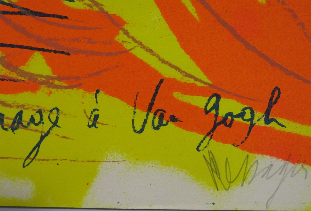 Jean Messagier: Kleurenlitho, Hommage à Van Gogh kopen? Bied vanaf 1!
