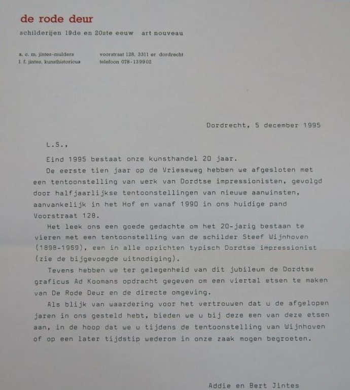 Ad Koomans: Ets, De rode deur kopen? Bied vanaf 1!