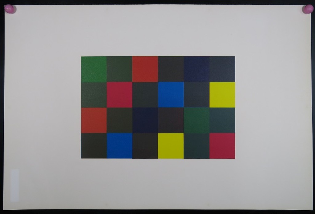 Michiel Duvekot: Linosnede, Geometrische compositie, Serie 12A nr. 1 kopen? Bied vanaf 1!
