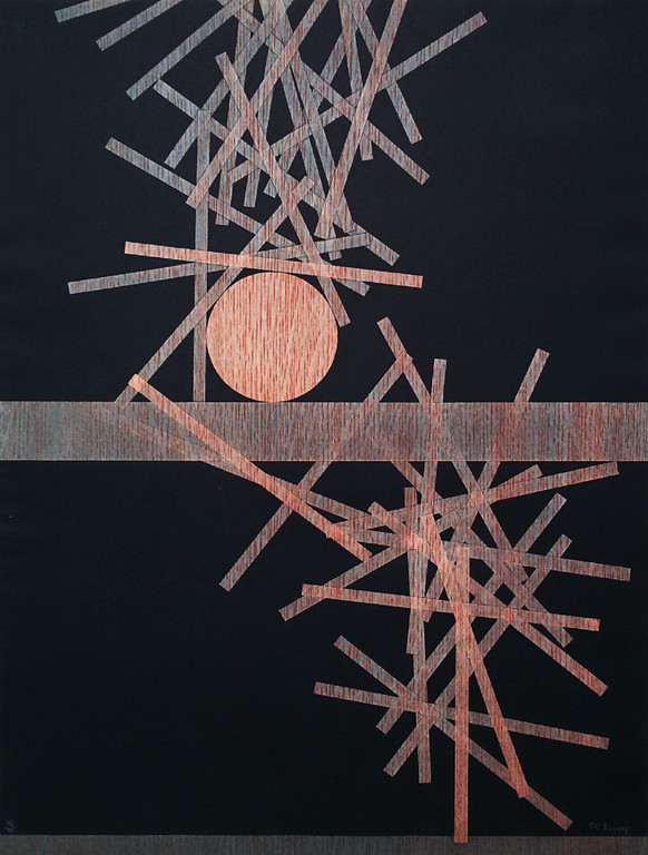 Pol Bury - Kinetische compositie, litho (ingelijst) verkocht voor € 235!