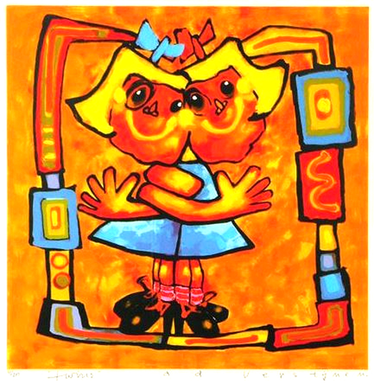 Ad Verstijnen, zeefdruk: Twins verkocht voor € 50!