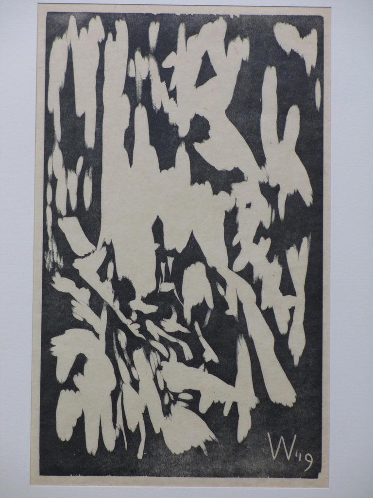 Erich Wichman, Houtsnede, Abstracte compositie kopen? Bied vanaf 40!