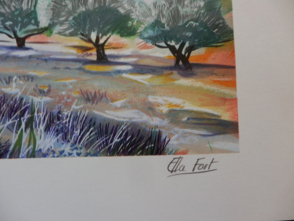 ELLA FORT Lot van twee Kleurenlitho's    LANGUEDOC en PROVENCE Handgesigneerd kopen? Bied vanaf 1!