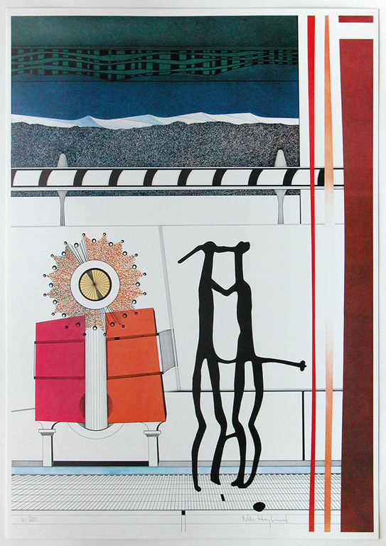 Nils Haglund - Nils Haglund, handgesigneerde litho ‘Begegnung’, oplage 200 kopen? Bied vanaf 10!