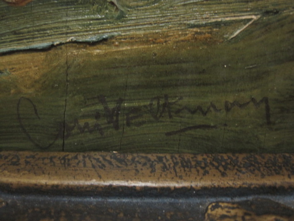 vroeg 20e eeuws Impression. olieverf Amsterdam Munttoren en Singel  gesigneerd  kopen? Bied vanaf 1!