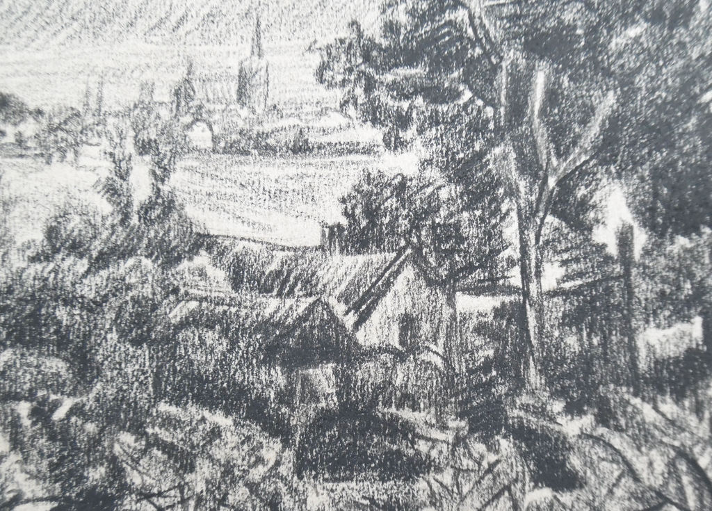 Theo Groeneveld - Duinrand - tekening kopen? Bied vanaf 25!