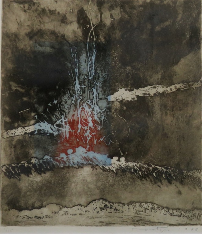 Jan Montyn: Ets, Somewhere - Ingelijst kopen? Bied vanaf 120!