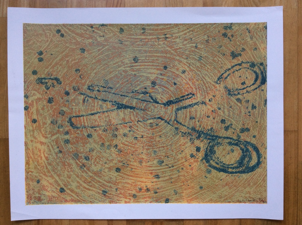 Paul Bartels - Schaar - zeefdruk kopen? Bied vanaf 40!