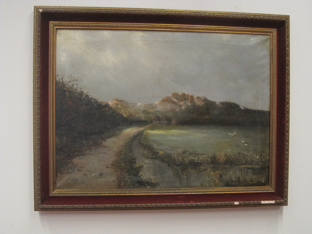 Jan Bleijs 1868-1952 'bergachtig avondlandschap" olieverf ca. 1900 kopen? Bied vanaf 1!