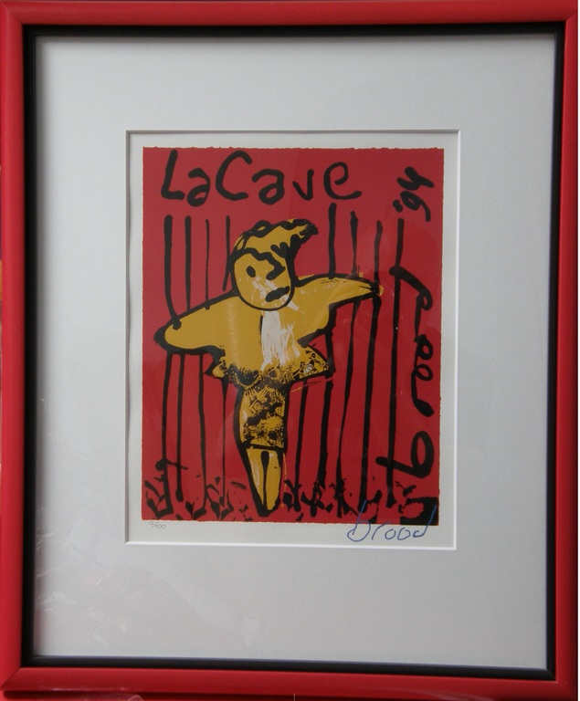 Herman Brood: genummerde zeefdruk 12/100, handgesigneerd verkocht voor € 85!