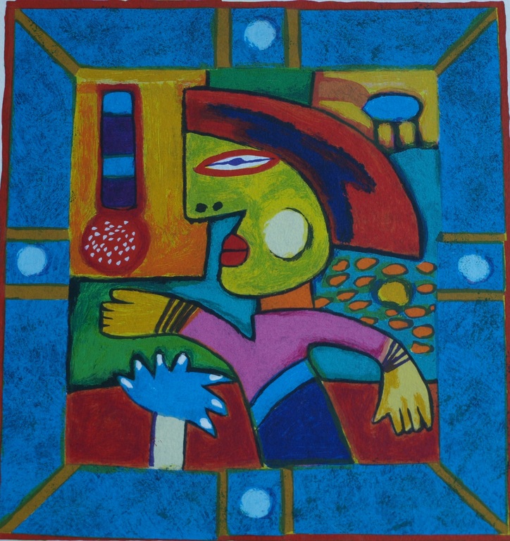 CLEMENS BRIELS – Zeefdruk – V - Gesigneerd en ingelijst – 2002 – Oplage 10 ex. verkocht voor € 135!