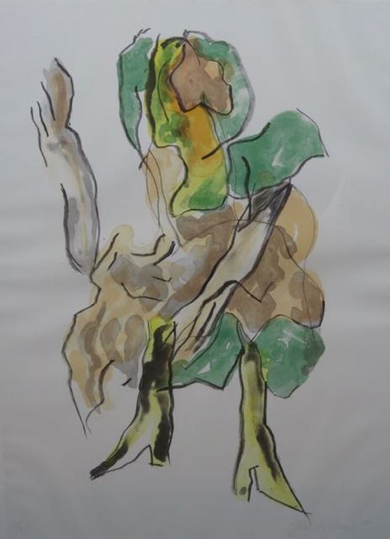 Jan Sierhuis: Litho, Zonder titel -Ingelijst kopen? Bied vanaf 50!