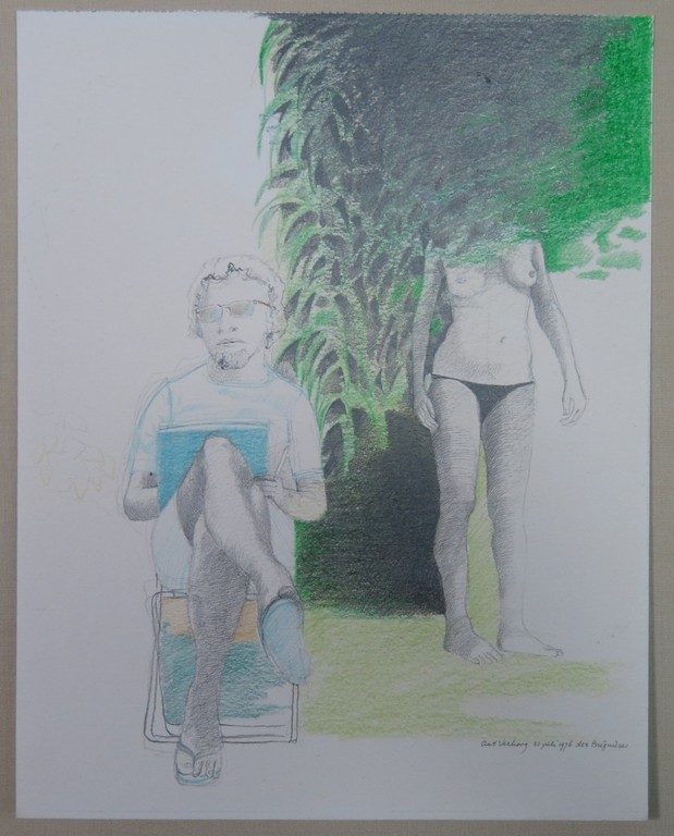 Aat Verhoog: Potloodtekening, Des Breguieres verkocht voor € 42!