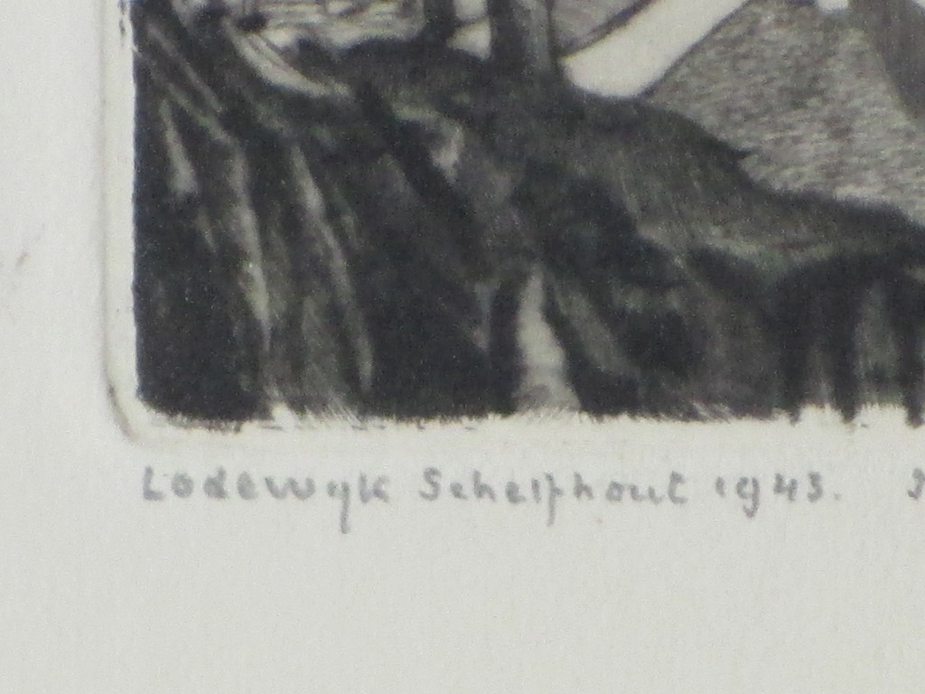 Lodewijk Schelfthout, Souvenir de la Provence I, Droge naald ets kopen? Bied vanaf 60!