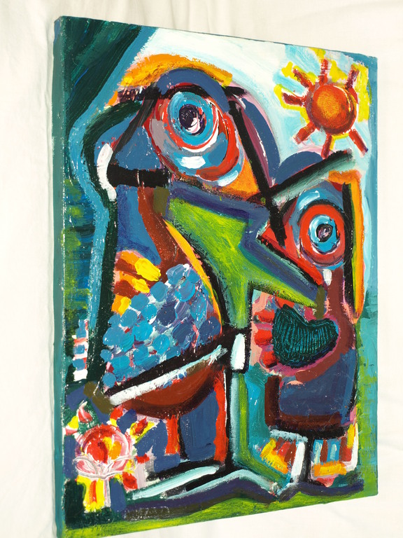 Jasper Banen (1962) – Acryl op doek – Abstract - Gesigneerd – 1999  kopen? Bied vanaf 65!