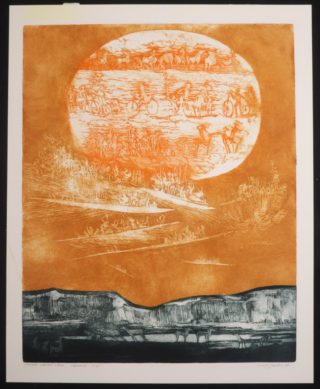 Michael Jepkes: Aquatint, Spiegel van het land kopen? Bied vanaf 40!