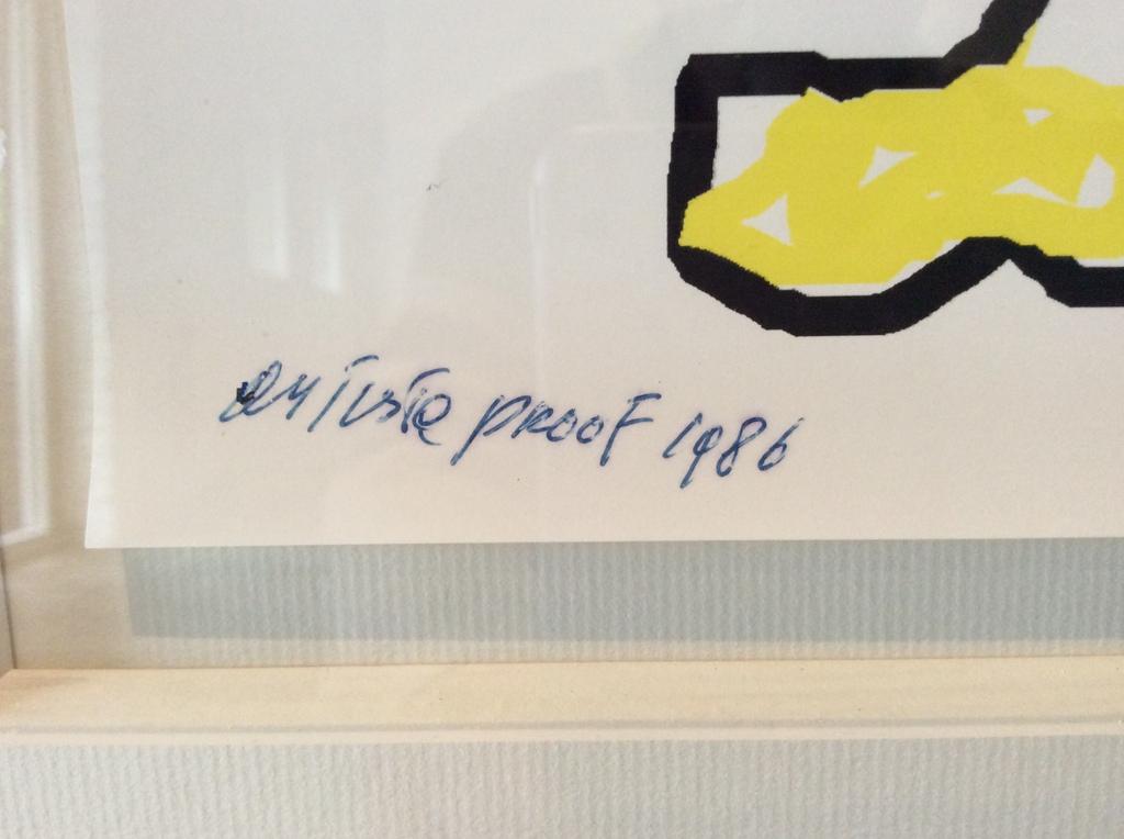 Karel Appel - gesigneerde computertekening - ingelijst - 1986 kopen? Bied vanaf 195!