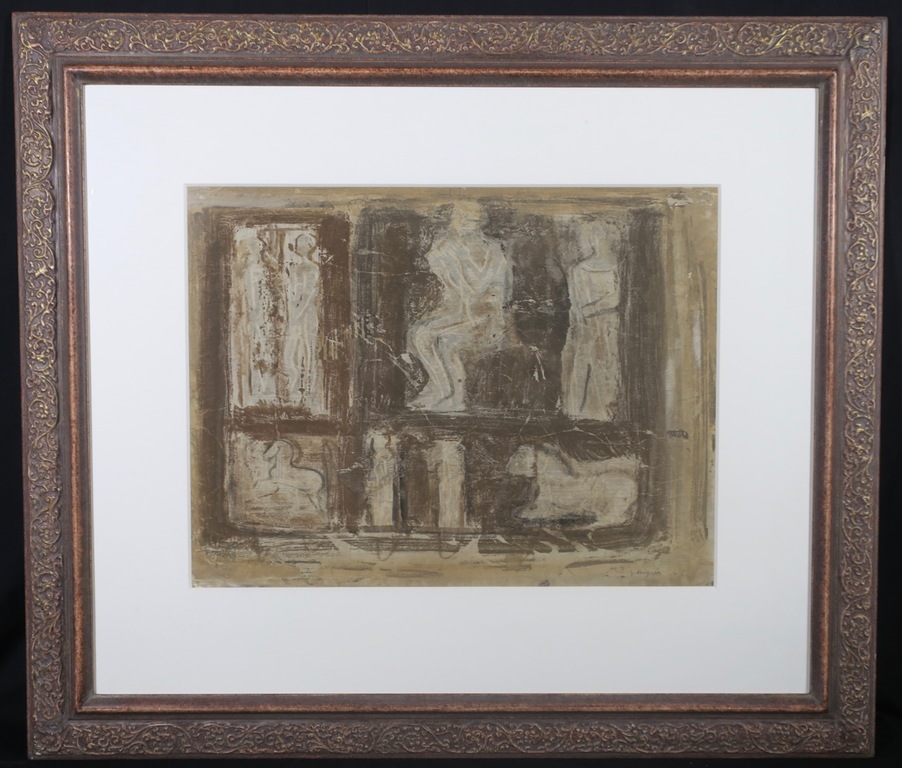 Gerard Princee: Gouache, Z.T. - Ingelijst (Groot) kopen? Bied vanaf 1!