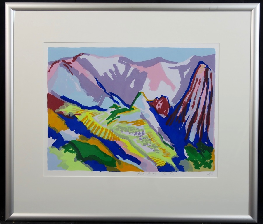 Frank Rosen: Zeefdruk, Machu Picchu - Ingelijst verkocht voor € 51!