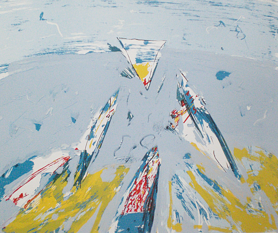 Piet Warffemius - Abstract, zeefdruk (mooi ingelijst) kopen? Bied vanaf 50!