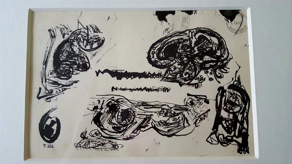 Theo Wolvecamp, inkt tekening op papier (dubbelzijdig) kopen? Bied vanaf 750!