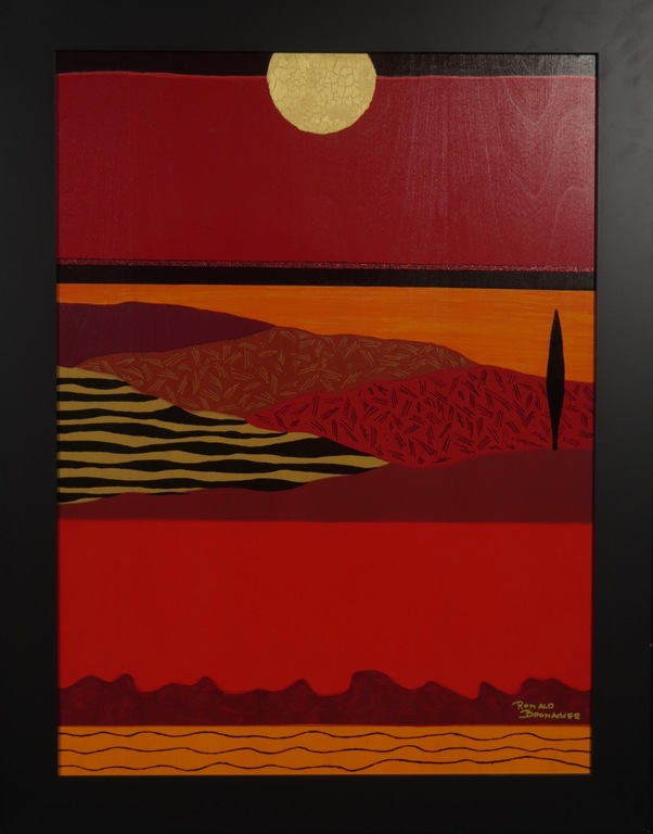 Ronald Boonacker: Zeefdruk op paneel, Il Belpaese I - Ingelijst kopen? Bied vanaf 50!