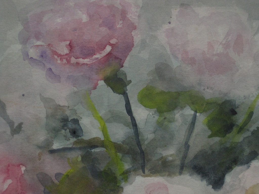 Knap impressionistisch aquarel "stilleven pioenrozen in glazen vaas" gesigneerd  kopen? Bied vanaf 1!